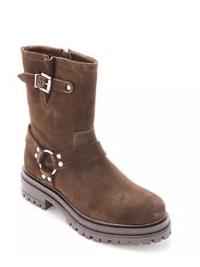 Miz Mooz Brown Suede Harness Lace-Up Boot